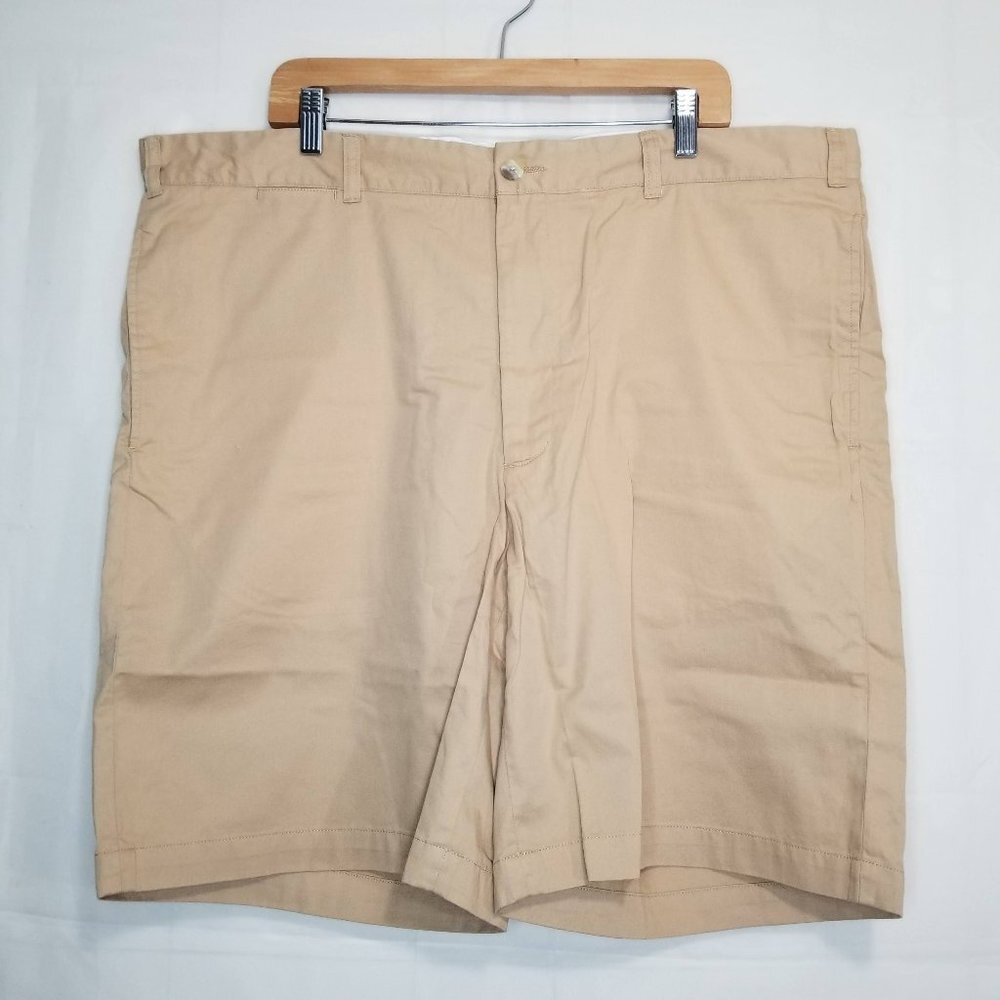 Turtleson Mens Flat Front Shorts Size 44 Light Brown/Tan 100% Cotton 5-pocket